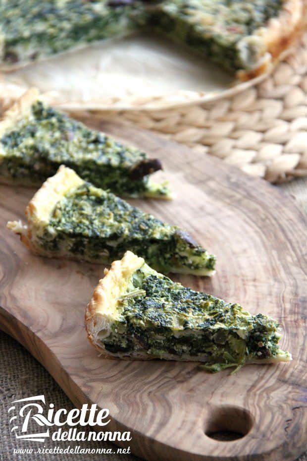 Torta salata con cime di rapa ricetta e foto