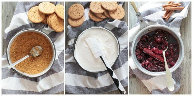 Preparazione cheesecake alla ricotta