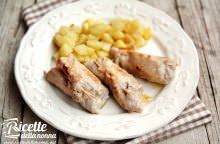 Involtini di lonza con speck, elicriso e formaggio