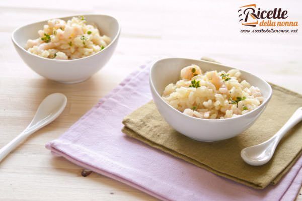 Risotto al limone e gamberetti