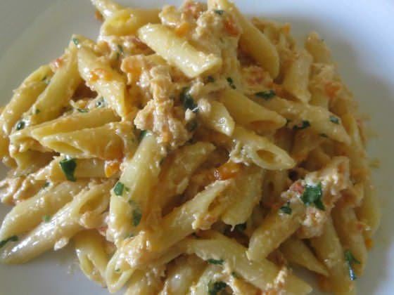 Penne alla polpa di granchio ricetta e foto