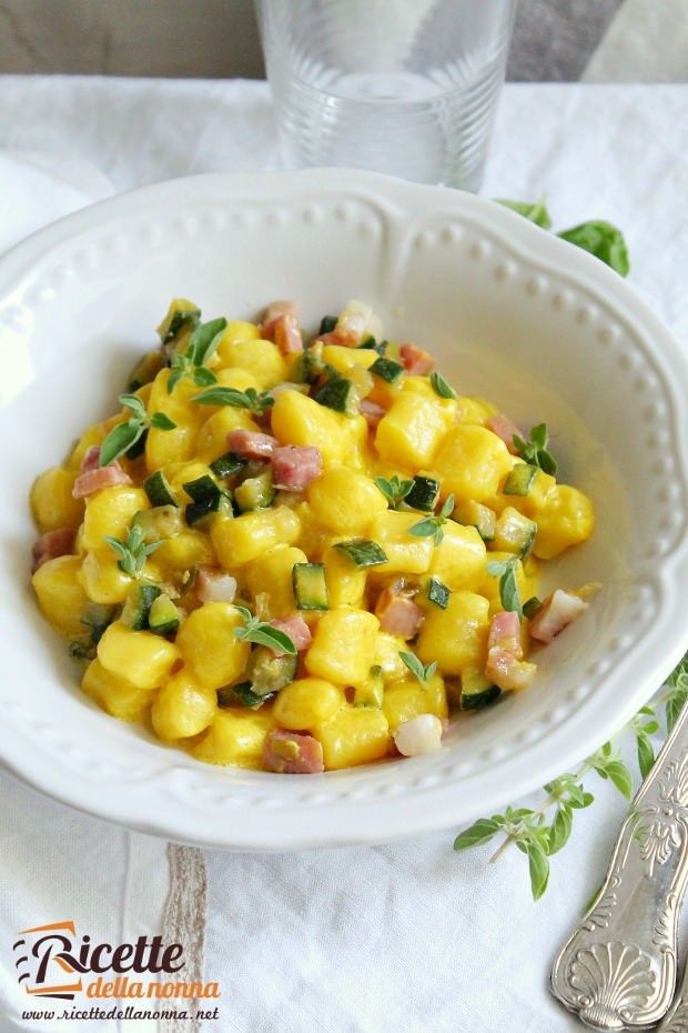 Gnocchetti alle zucchine e zafferano ricetta e foto