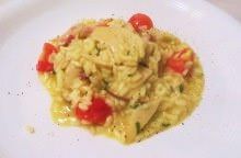 Risotto al curry e porcini