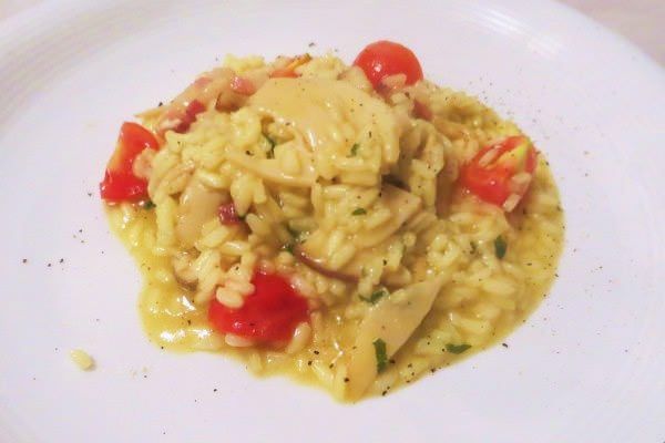 Risotto al curry e porcini