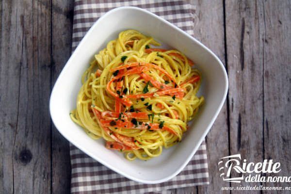 Spaghetti zafferano e carote