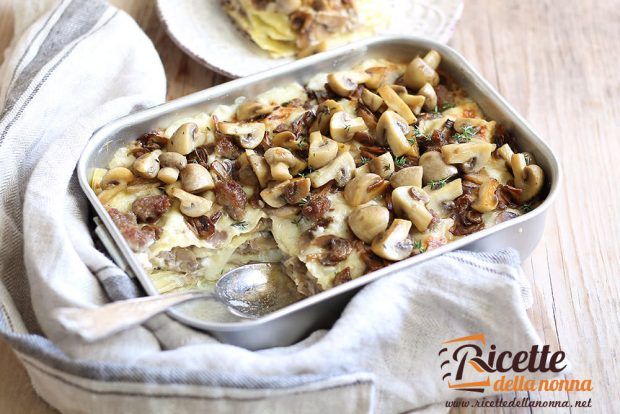 Lasagne ai funghi ricetta e foto