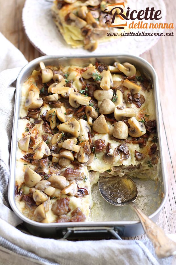 Lasagne ai funghi ricetta e foto