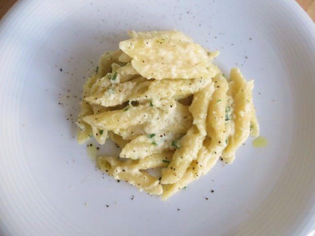 Penne alla crema di nasello ricetta e foto