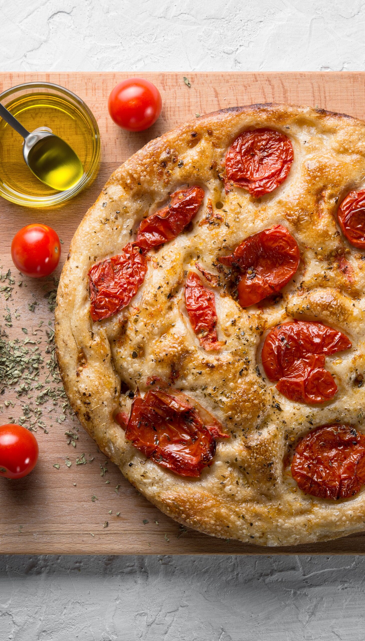 focaccia con i pomodorini