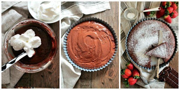 Preparazione torta al cioccolato supercioccolatosa