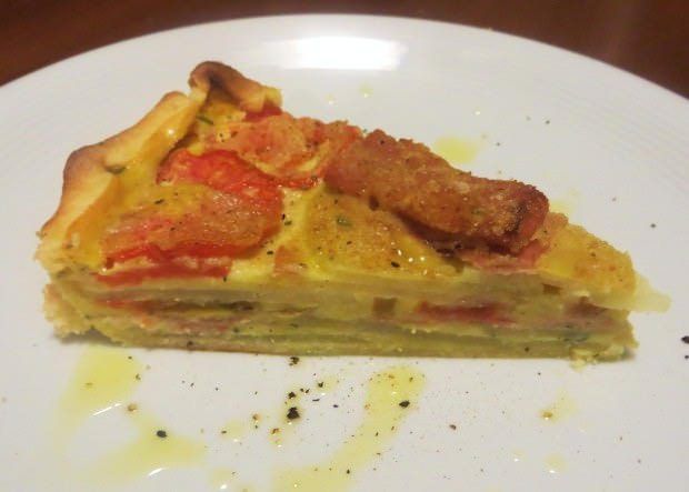 Quiche di patate e derivati del riso ricetta e foto