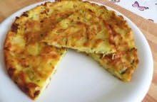 Frittata di patate e scalogno al forno