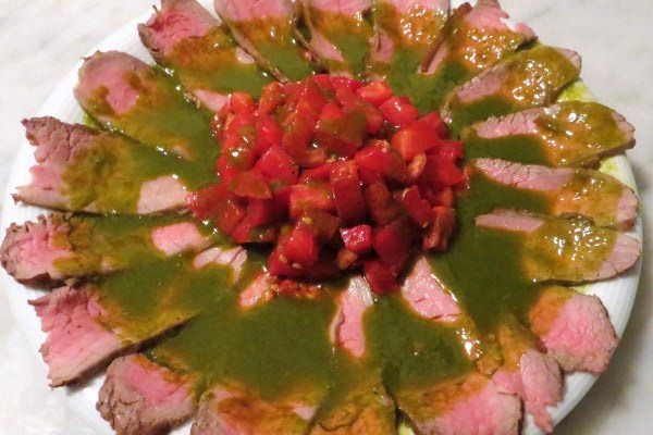 Roastbeef con olio alle erbe