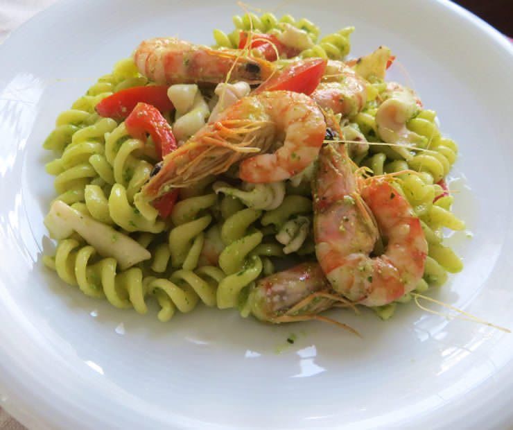  fusilli al pesto in riviera