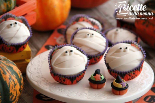 Mummia muffin di Halloween