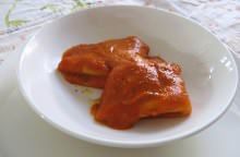 Crespelle al latte di soia in salsa piccante