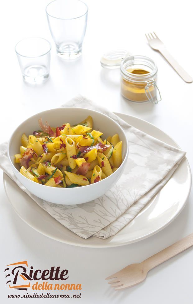 penne speck e zucchine