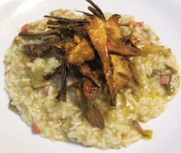 Risotto ai carciofi e speck ricetta e foto