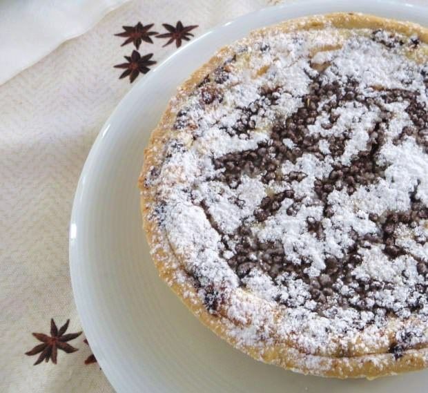 Tortina al farro, crema al mascarpone e cioccolato ricetta e foto