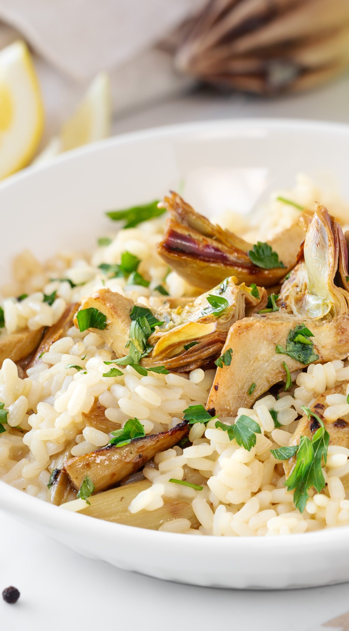 risotto carciofi e speck