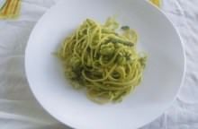 Spaghetti con gallinella e asparagi