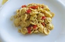 Orecchiette ai sugarelli e salsa di gamberi