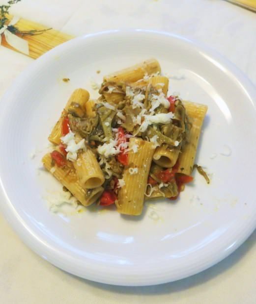 Rigatoni ai carciofi trifolati