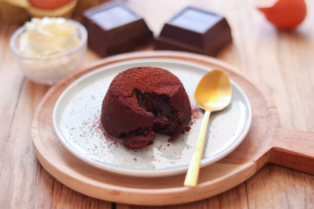 Tortino al cuore caldo di cioccolato fondente