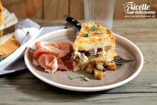 Tortino di patate e melanzane