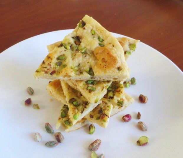 Focaccia al pistacchio