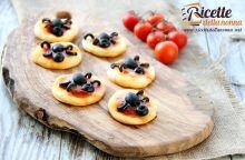 Pizzette ragno di Halloween