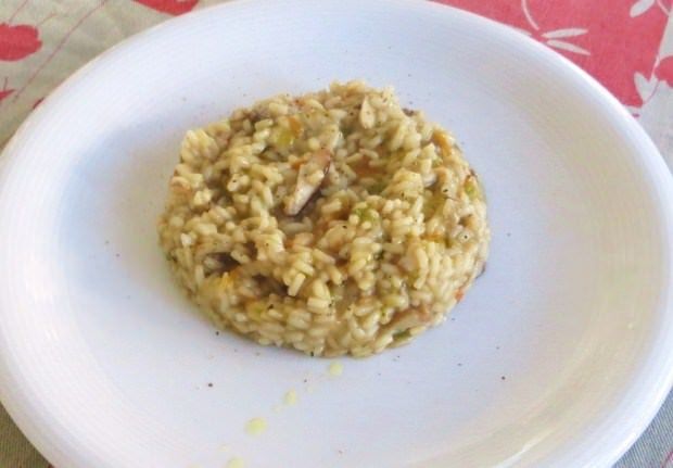 Risotto ai funghi porcini e fiori di zucca