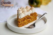 Torta soffice, ricetta senza burro con zucca e mandorle