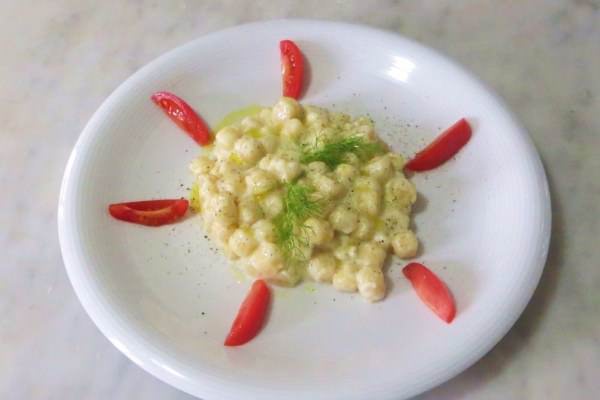 Gnocchetti alla crema di finocchi