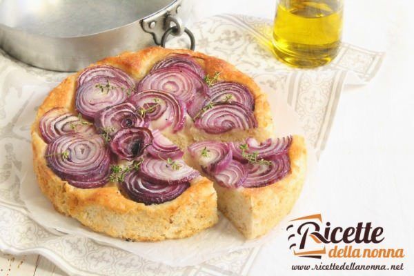 Focaccia senza impasto alle cipolle