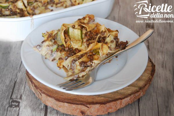 Lasagne vegan alle lenticchie e zucchine