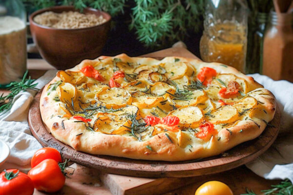 Focaccia con patate e rosmarino