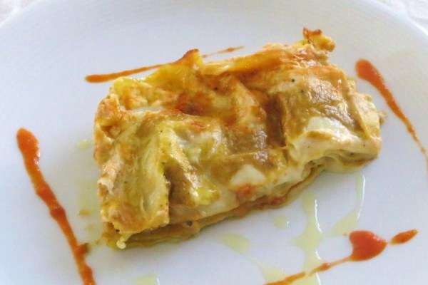 Lasagne alla crema di zucca e funghi