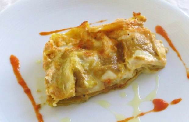 Lasagne alla crema di zucca e funghi