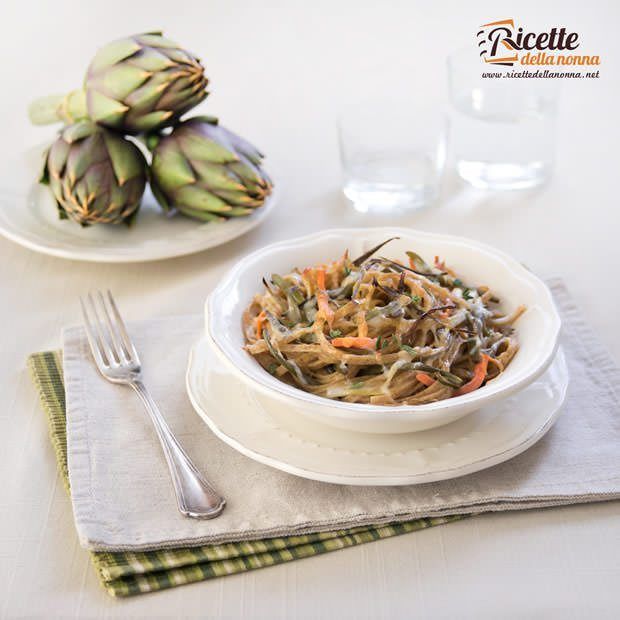 Tagliatelle farro e carciofi