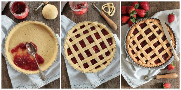 Preparazione crostata alla marmellata