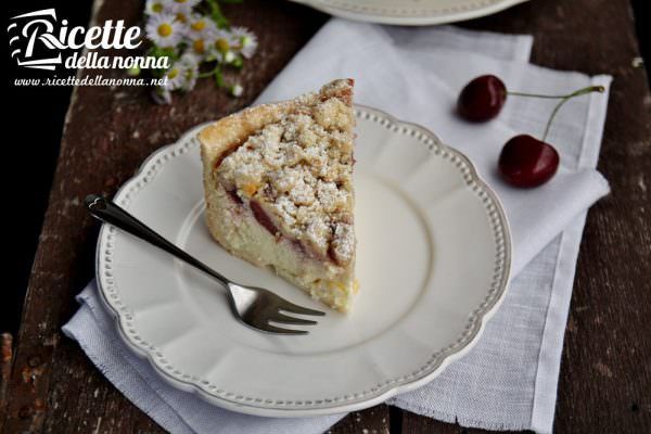 Crostata alla ricotta e ciliegie