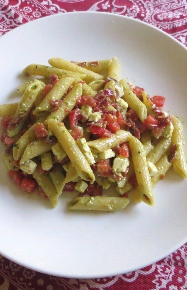 Penne fredde in salsa estiva ricetta e foto