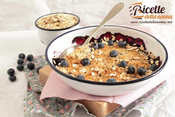 Crumble ai mirtilli e fiocchi d’avena