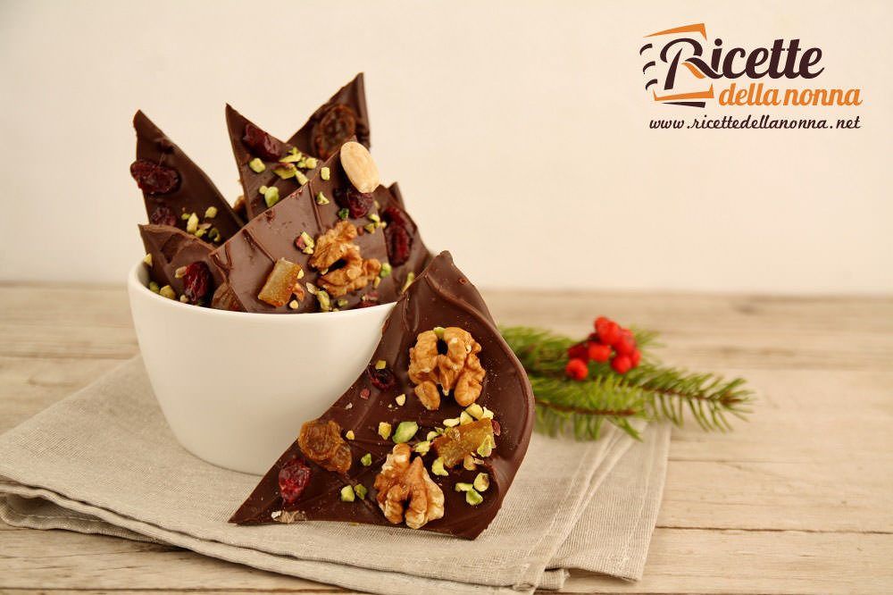 Dolci Di Natale Con Frutta Secca.Sfoglie Di Cioccolato Con Frutta Secca Ricette Della Nonna