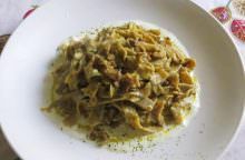 Tagliatelle di grano saraceno al ragù bianco di capocollo