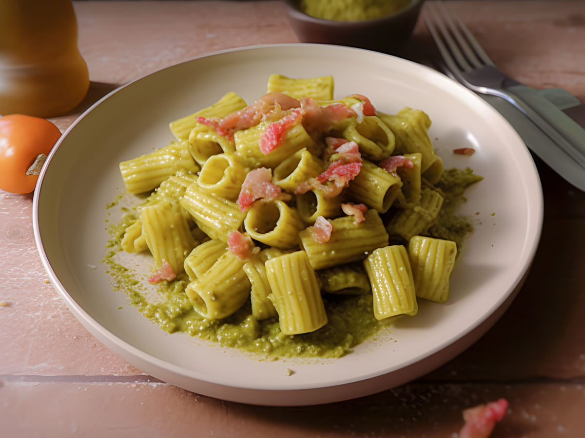 Pasta con pesto di broccoli