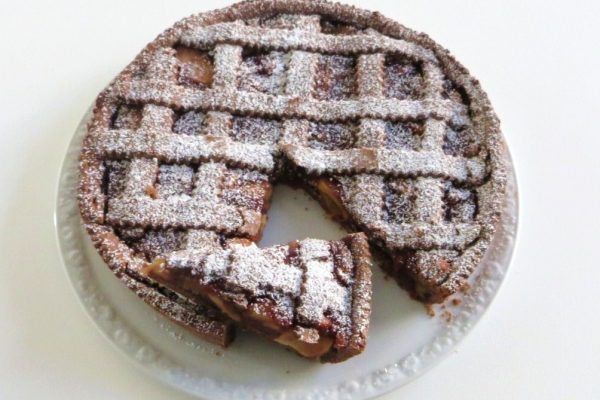 Crostata di mele e confettura di frutti di bosco