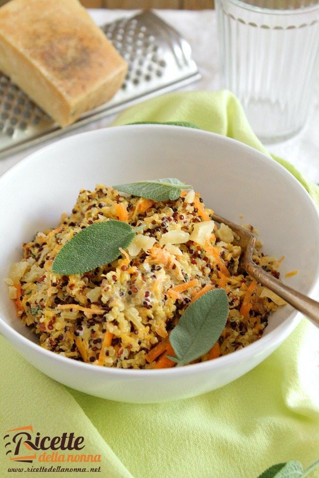 Foto Ricetta risotto quinoa con carote, salvia e parmigiano