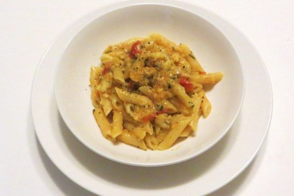 Pennette con pescatrice e zafferano